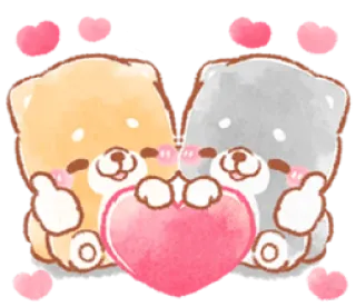❤️ dog, love, heart, cute, animal, puppy, valentine, friendship whatsapp sticker