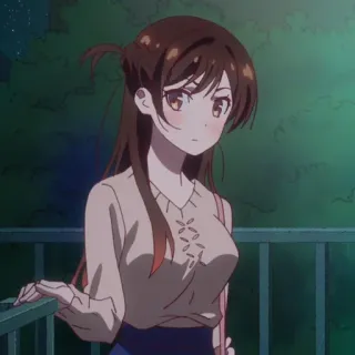 🍇 Chizuru Mizuhara Rent-A-Girlfriend Anime, Chizuru Mizuhara, Rent-a-Girlfriend, Hoạt hình, Phụ nữ telegram sticker