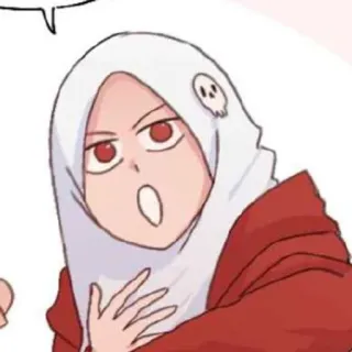 ℹ️ Hijab, Anime, Manga, Muslim, Ekspresi, Kartun telegram sticker