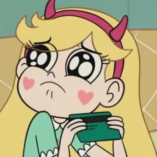 💫 Star Butterfly Star vs. the Forces of Evil Dibujos animados, Triste, Tarjeta de crédito, Mejillas de corazón whatsapp sticker