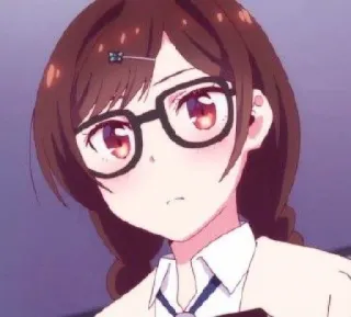 🌸 Chizuru Ichinose Rent-A-Girlfriend Anime, Gadis, Lucu, Kacamata whatsapp sticker