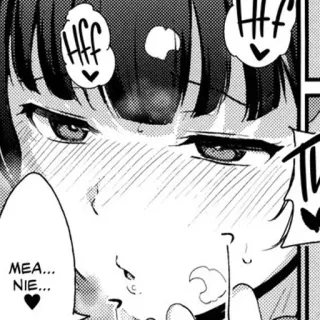 🤤 MEA...NIE... anime, manga, blush, sweat, girl telegram sticker