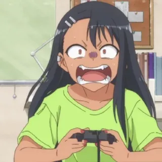 🤬 Nagatoro Don't Toy with Me, Miss Nagatoro Anime, Manga, Nagatoro, Gaming, Eccitato, Arrabbiato telegram sticker