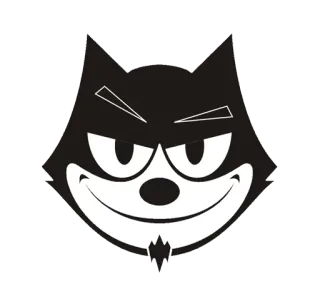 😏 Felix the Cat мультфильм, кот, Феликс, анимация, персонаж, смешной whatsapp sticker