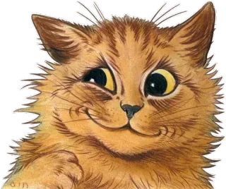 😏 chat, souriant, portrait, animal, dessin animé, mignon telegram sticker