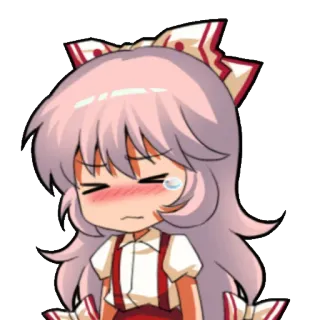 Fujiwara no Mokou smug faces whatsapp stickers