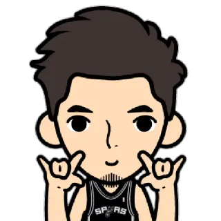 🤘 dessin animé, personnage, basket, sport, homme, autocollant telegram sticker