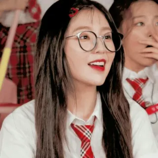 😲 Frau, Brille, Schuluniform, Koreanisch, Schüler, weiblich telegram sticker