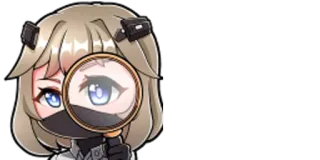🧐 anime, spy, magnifying glass, character, female, investigation telegram sticker