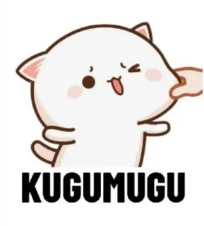 😗 KUGUMUGU gato, desenho animado, fofo, adesivo, kawaii telegram sticker