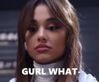 🙄 GURL WHAT- Meme, Lustig, Promi, Reaktion, Ausdruck whatsapp sticker