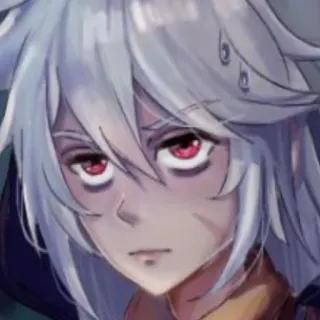 😪 Razor Genshin Impact Anime, Gioco, Lupo, Capelli Bianchi, Occhi Rossi telegram sticker