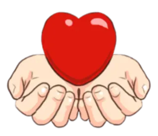 💙 corazón, manos, amor, cuidado, san valentín telegram sticker