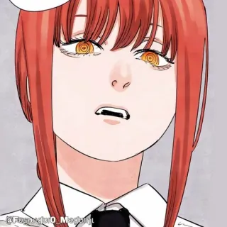 🔮 Makima Chainsaw Man Anime, Manga, Makima, Chainsaw Man, Ilustración telegram sticker