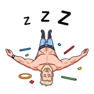 😴 zzz sleeping, zzz, man, sleepy, exhausted whatsapp sticker
