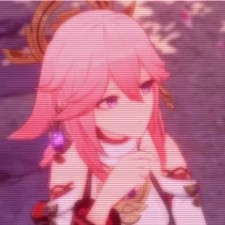 🌟 Yae Miko Genshin Impact Anime, Jeu vidéo, Genshin Impact, Yae Miko, Personnage whatsapp sticker