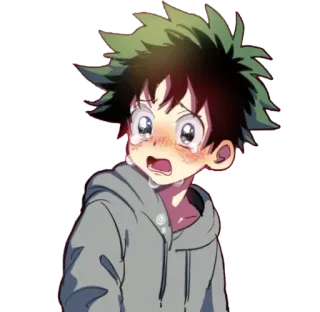 😭 Izuku Midoriya My Hero Academia anime, manga, crying, emotional, Izuku Midoriya, My Hero Academia whatsapp sticker