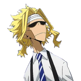 🤕 All Might My Hero Academia anime, hero, injured, weak, blonde telegram sticker