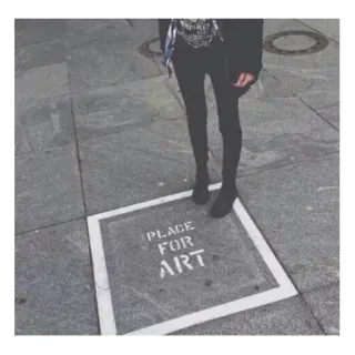 🕶 PLACE FOR ART ストリートアート, アートインスタレーション, アーバンアート, アートスポット, アートスペース telegram sticker