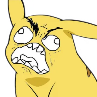 🤬 Pikachu ปิกาจู, โปเกมอน, มีม, โกรธ, ตกใจ, ตลก, การ์ตูน telegram sticker