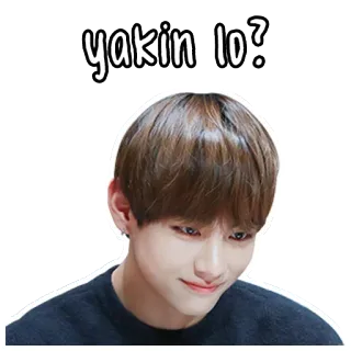 😌 yakin lo? osoba, mem, azjatycki, pytanie telegram sticker