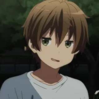 😅 animé, garçon, souriant, dessin animé, enfant telegram sticker