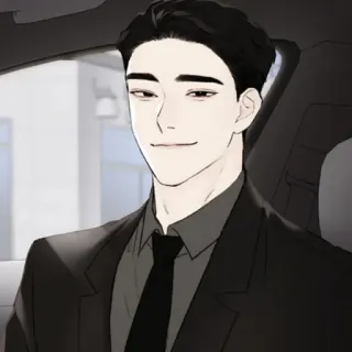 🧋 man, suit, tie, car, portrait, formal telegram sticker