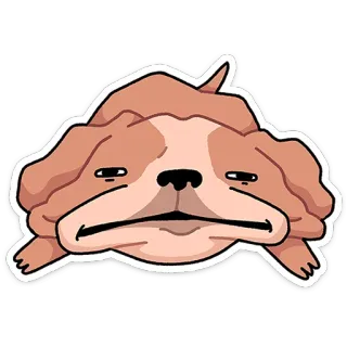 ⭐ chien, dessin animé, triste, autocollant, animal, mignon telegram sticker