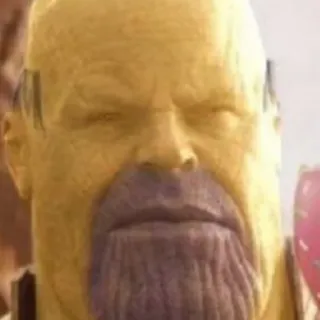 🍩 Thanos Marvel, vilão, quadrinhos, super-herói, Vingadores, Thanos telegram sticker