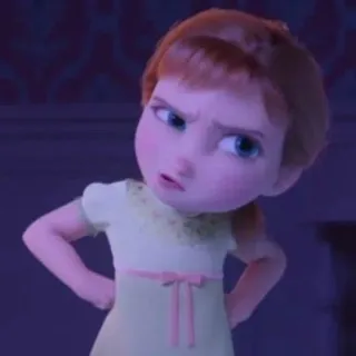 🤨 Anna Frozen cartoon, disney, frozen, anna, character, animated telegram sticker