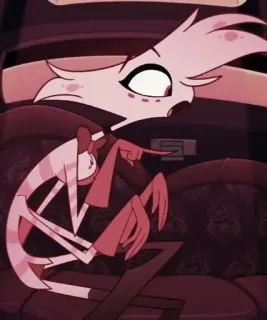 💝 Angel Dust Hazbin Hotel cartone animato, animazione, personaggio, demone telegram sticker