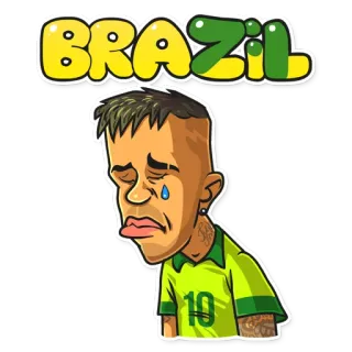😢 Neymar BRAZIL เนย์มาร์, บราซิล, ฟุตบอล, ฟุตบอล, เศร้า, ร้องไห้, นักเตะ telegram sticker