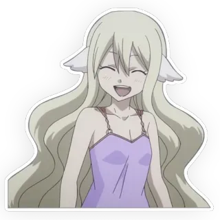 😊 Mavis Vermillion Fairy Tail Anime, Mavis Vermillion, Fairy Tail, Personaggio, Sorriso telegram sticker