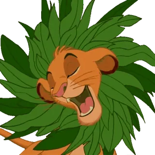 😛 Simba The Lion King singa, hewan, kartun, Disney, Simba, The Lion King telegram sticker