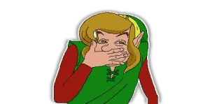 😝 Link The Legend of Zelda リンク, ゼルダの伝説, ゲームキャラクター, エルフ, 笑い telegram sticker
