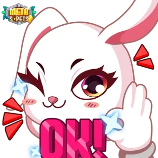 👌 OK! Hase, Tier, OK, Zustimmung, niedlich, kawaii, Emoji telegram sticker