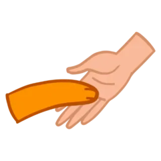 🤝 mão, braço, traço, ilustração, vetor telegram sticker