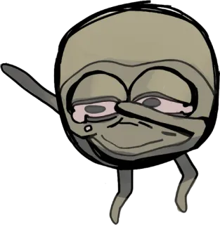 😢 dab, character, funny telegram sticker