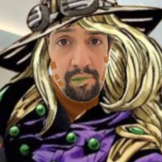 🥴 Johnny Joestar JoJo's Bizarre Adventure Anime, Manga, Jojo, Lin-Manuel Miranda, Parodie telegram sticker