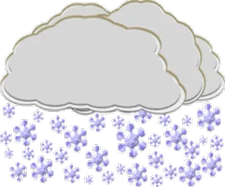 🌨 Wolke, Schnee, Wetter, Schneeflocke, Winter telegram sticker