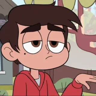 💫 Marco Diaz Star vs. the Forces of Evil Dibujo animado, Desinteresado, Aburrido, Adolescente whatsapp sticker