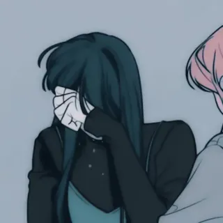 🐇 Anime, Chorando, Menina, Triste, Emocional telegram sticker