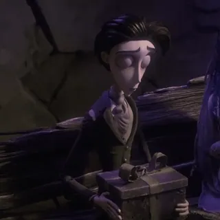♣ Victor Van Dort Corpse Bride カートゥーン, アニメ, 映画, コープスブライド, ビクター・ヴァン・ドルト, ギフト whatsapp sticker