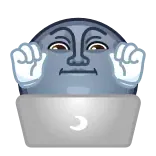 💻 พระจันทร์, ใบหน้า, แล็ปท็อป, อีโมจิ, กำลังพิมพ์, สีหน้า telegram sticker