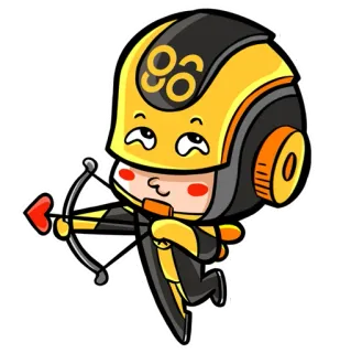 🥰 86 Cupido, Bogenschütze, Herz, Helm, Cartoon, Aufkleber telegram sticker