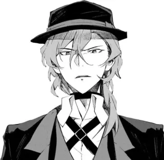 🐾 Chuuya Nakahara Bungo Stray Dogs Anime, Manga, Nhân vật, Mũ, Bungo Stray Dogs, Chuuya Nakahara, Chân dung telegram sticker
