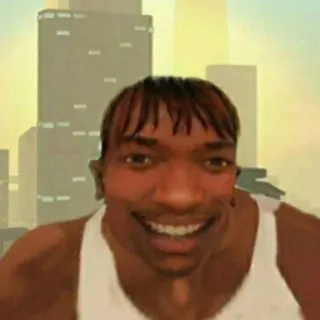 😁 CJ Grand Theft Auto: San Andreas CJ, Grand Theft Auto, San Andreas, Video game, Personagem, Carl Johnson whatsapp sticker