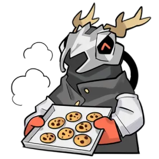 🍪 bánh quy, nướng bánh, thức ăn, tráng miệng, lò nướng, nhân vật, mũ bảo hiểm telegram sticker