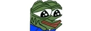 🐸 Pepe the Frog Пепе, Лягушка, Мем, Грустный, Плакать, Эмоции telegram sticker