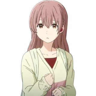 🤨 Nishimiya Shouko A Silent Voice Anime, Personaje, Chica, Manga, A Silent Voice, Nishimiya Shouko whatsapp sticker